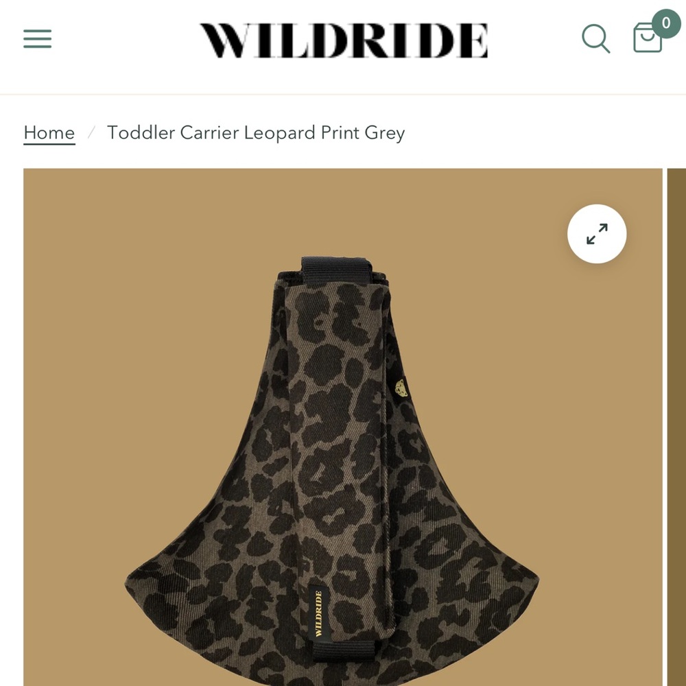 Leopard Print Kids Bag - Gray